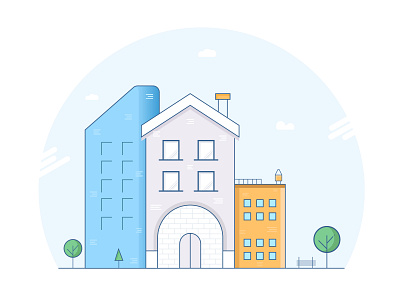Small City abstract city cityscape icon illustraion illustration illustrator isometric landscape vector