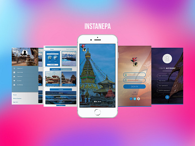 UI Design for Instanepa design graphics illustration illustrator nepal ui ux