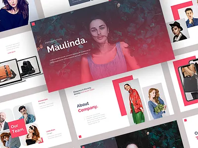 Maulinda - Minimalist Presentation Template agency beauty business clothing company creative elegant fashion lifestyle minimalist photography pink powerpoint pptx presentation startup streetwear style wedding women