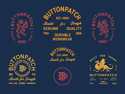 Buttonpatch branding clothing brand design illustration t shirt design