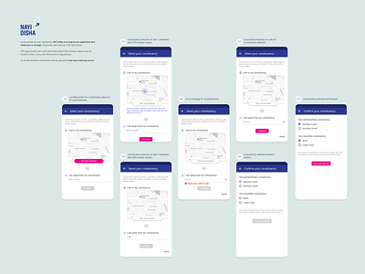 Nayi Disha - Constituency Selection Location Flow adobe photoshop cc branding ui interface