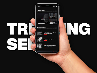 Trending Series Mobile View branding design illustration logo minimal typography ui ux vector web