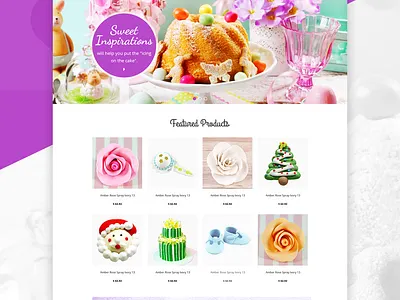 Bakery website brand design branding cake clean clean ui colors concept design ice cream logo pink typography ui ux