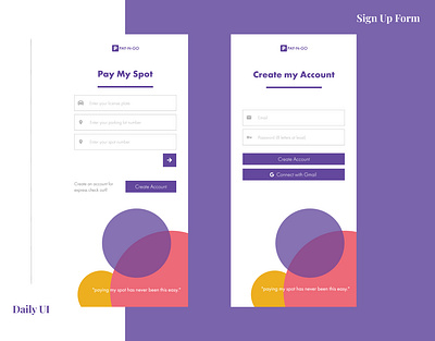 Daily UI #001 Sign up dailyui ui