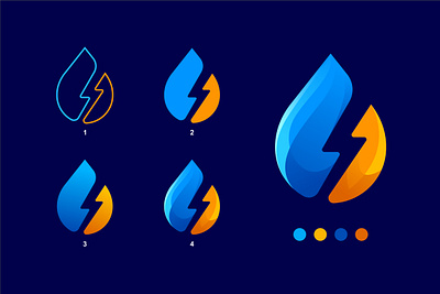ECO ENERGY Logo Process in 4 Steps app brand brand design brand identity branding company creative design eco energy icon logo