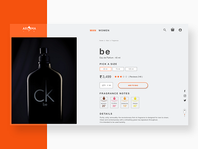 Perfume landing page branding design logo minimal perfume landing page ui ux web