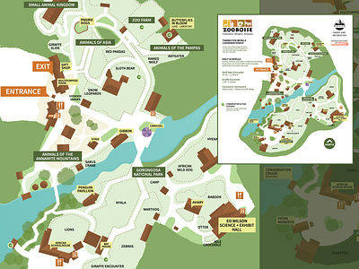 Zoo Park Map illustration map park park map pastel site plan vector zoo zoo map