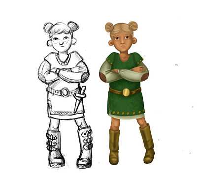 Viking girl art character design design game design girl girl illustration illustration