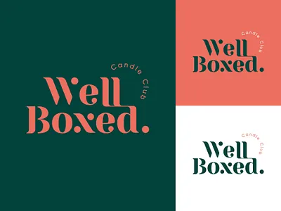 Well Boxed brand design brand identity branding candle candle shop design logo logodesign logotype mark type typography typography logo vector