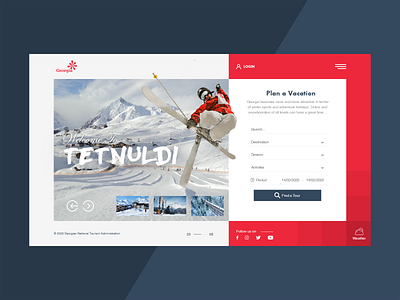 georgia travel - CONCEPT concept georgia ski snow travel ui uiux ux uxui web design webdesign