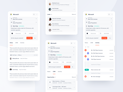 Chili Piper — CRM Data activity clean crm dashboard design email inbox minimal notes product sales sidebar sketch tonik ui ux web