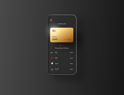 Golden credit card ui template freebie app balance card credit card design free freebie gold illustration ios minimal mobile payment ui ux
