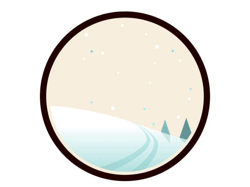 lets ski! 2d animation after effects animation gif motion graphics