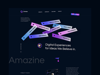 Otwise Hero branding colors dark hero layout tilted typography