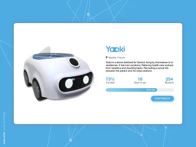 Daily UI 032 - Crowdfunding Campaign crowdfundingcampaign daily daily 100 challenge dailyui dailyui032 dailyuichallenge design drone robot ui uidesign uiux userinterface uxdesign webdesigner