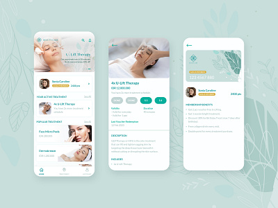 Beauty Clinic Membership App app beauty design mobile skincare ui ux