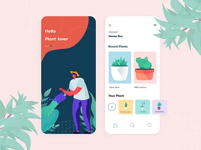 Plant Care Mobile App concept app design education figma garden gardener green handbook home ios ios mobile app lovers plant plants sketch swipe ui ui ux design uidesign