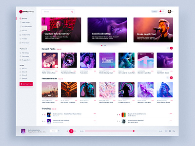 BPM sound music dashboard charts clean dark dashboard design djs flat music music player player radio reports song ui design user interface web website