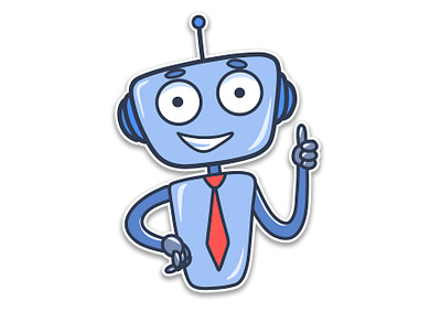 Stiker robot art character design concept design illustration robot sticker telegram