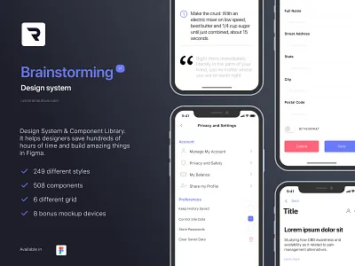 Brainstorming Design system - Free download app design designs figma figmadesign flat system system design ui ux