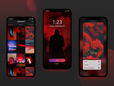 wallpaper finder adobe adobe xd app design ios ios app design photography ui ux wallpaper