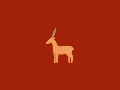 Antelope adobe adobe illustrator animal creative creativity design digital art drawing flat design gradient graphic design graphics illustration illustrator logo logotype minimal photoshop pictogram vector