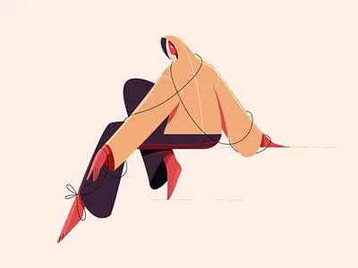 Hoodie 2d characters flat girl illustration procreate shape texture vector