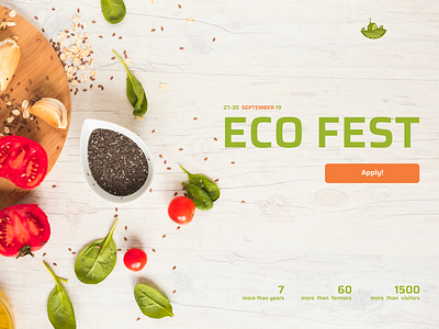 banner design eco food food app typography ui