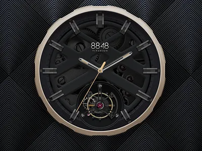 watch 13 black clock design details gold icon machine metal time ui watch