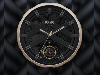 watch 13 black clock design details gold icon machine metal time ui watch