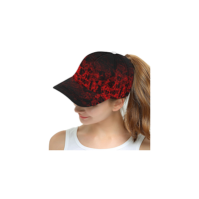 Red Nite - snapback hat abstract abstract art abstract design accessories black blend caps fashion fashion illustration gradient design hats illustration pattern design polygon art print print design red snapback swirls triangles