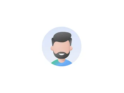 Man character gradient icon illustraion male man self