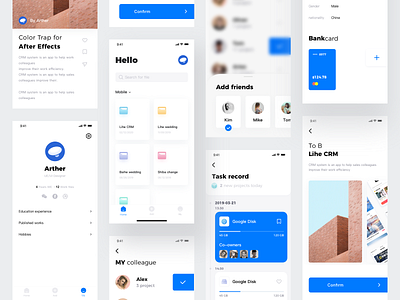 Work item application app color design mobile project ui