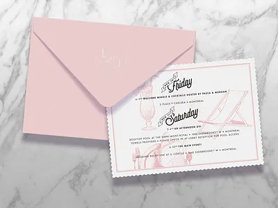 L and J Wedding Invitation bitmap textures card cards edge envelope invitation mockup scallop typography
