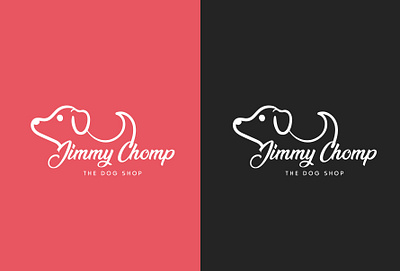 Dog shop Logo dog dog doodle dog shop flat logo minimal puppy shop logo typography