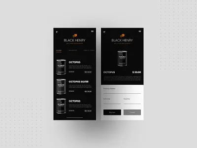Black Henry ( UI Design ) designer interface mobile app mobile app design shopping app simple clean interface store ui ux ui deisgn ui desgin uiux