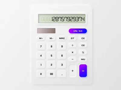 Neumorphic calculator design neumorphic
