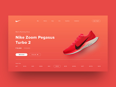 Nike product page design nike photoshop typography ui uidesign web design