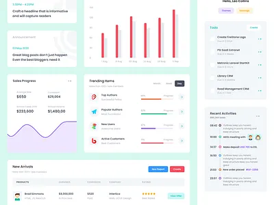 Super excited to release these new goodies soon... admin app bootstrap chart dashboard flat graph green menu product stats timeline todo ui user ux
