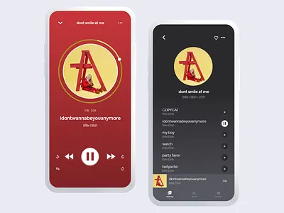 Music Player app daily 100 challenge design icon illustration minimal typography ui user ux
