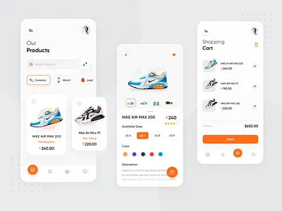 E-commerce App Exploration app app concept app home page app ui design app ui kit dailyui design designs ecommerce imran ios app minimal app minimal app design nike nike air nike app shop app snackers treand 2020 ux