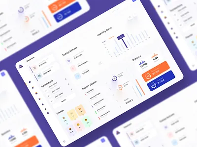 Online learning dashboard ui concept admin admin interface admin panel admin theme admin ui dashboad dashboard dashbroad freebie graph grid view list view sidebar uikit user user dashboard user panel widget