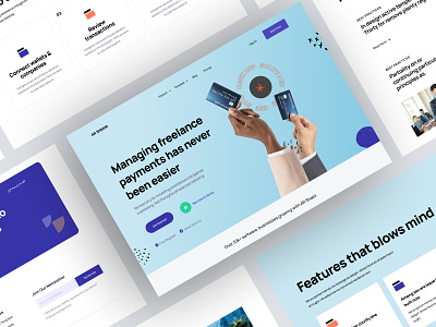 SaaS Landing page design - Freebie for Adobe XD and Figma about us blog contact us features footer freebie header hero homepage landing landing page landingpage testimonials web web design webdesign website widget