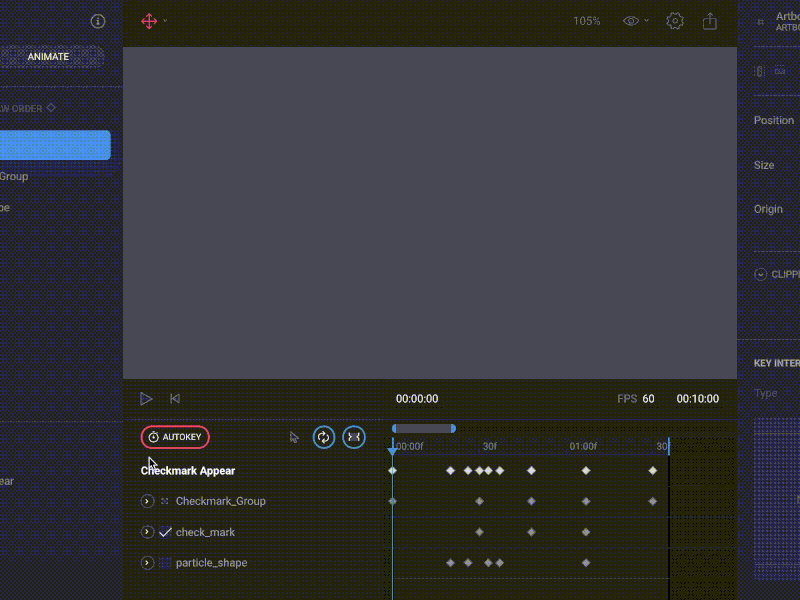 Microanimation on Flare :: Checkmark 2dimensions animation checkmark firsttime flare gif gift microanimation rookie trying ui