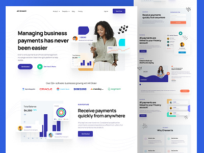 SaaS Website Landing page - Freebie for Adobe xd and Figma about us blog call to action contact us cta features footer freebie header hero homepage landing landing page landingpage testimonials web web design website widget