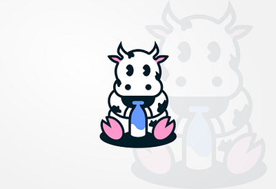 baby cow adorable animal baby cartoon character cow cute drink happy illustration illustrative logo love lovely mascot milk pet simple