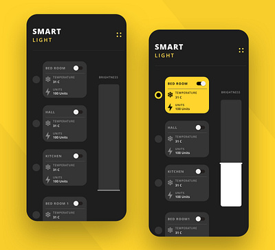 Smart Home App android interaction lights smarthome ui ux