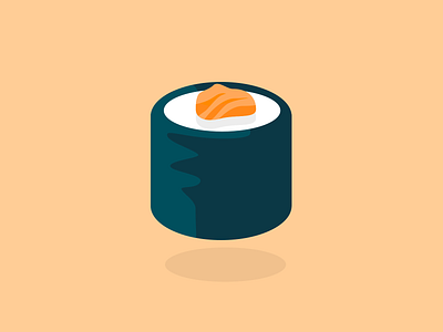 Maki time food illustration japan japanese maki vector