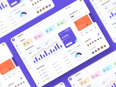 Dashboard UI Concept for Website Analytics admin admin interface admin panel admin theme admin ui cards view dahsboard dashboard dashbroad graph grid view list view sidebar user dashboard user panel widgets