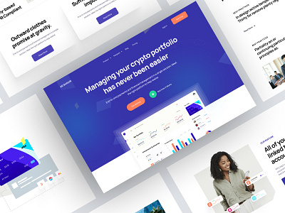 SaaS Website Landing page - Freebie for Adobe XD and Figma about us blog call to action contact us cta features footer freebie header homepage landing landing page landingpage web web design webdesign website widgets